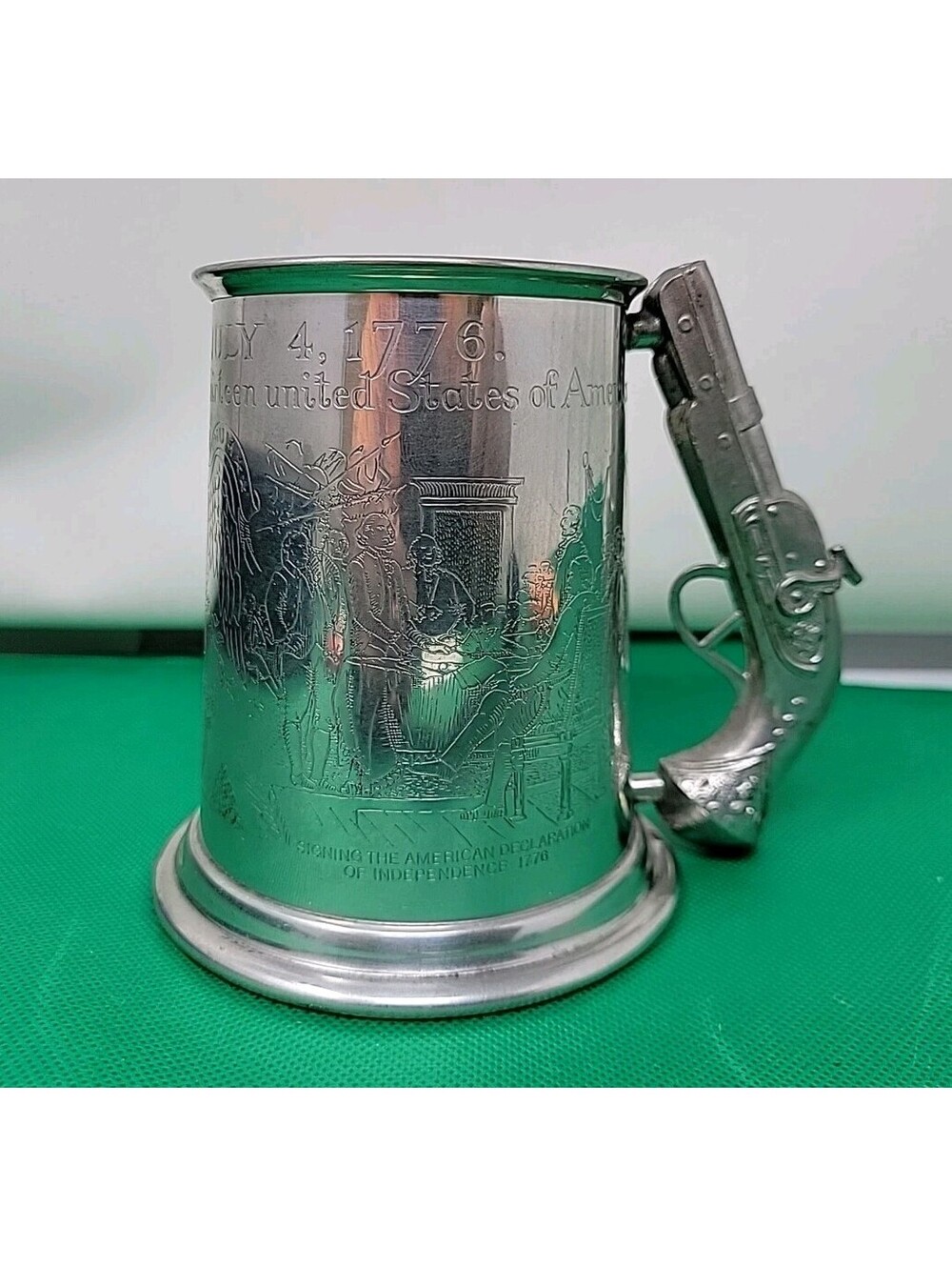 Vuntage Eales Of Sheffield Leonard Pistol Gun Handled English Pewter Tankard